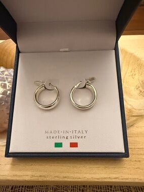 Lucia Mara Sterling Silver Hoop Earrings